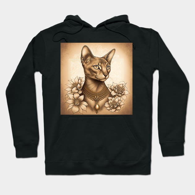 Abyssinian Goddess Cat Hoodie by Enchanted Reverie